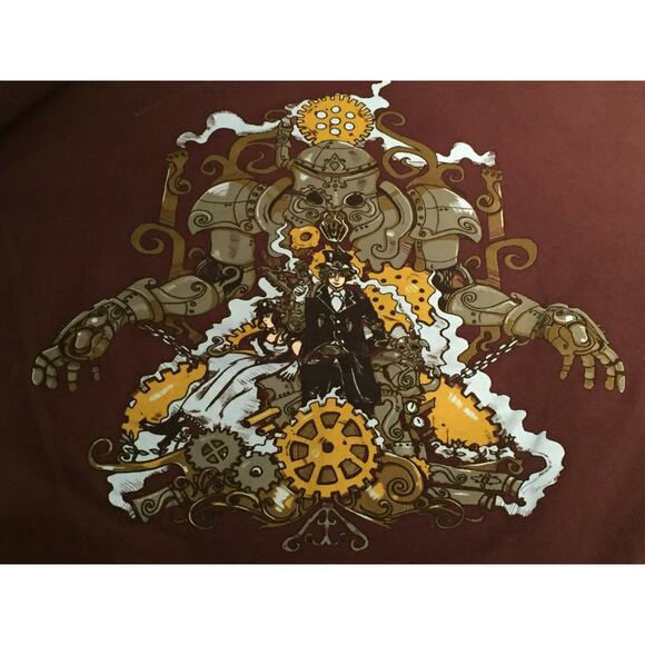 Shirt Woot Humor - Robot Chained to Throne Time Travel Machine Man Sprockets 3XL - Picture 5 of 5